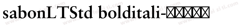 sabonLTStd bolditali字体转换